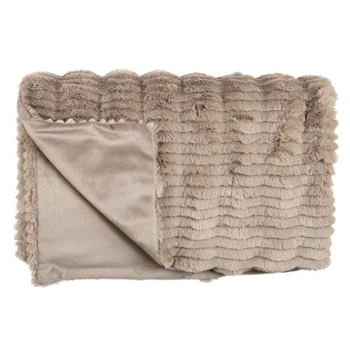 Plaid Imitation Fourrure "opulence" 120x150cm Taupe