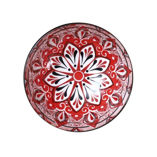 Lot De 6 Bols En Porcelaine "jaipur" 22cl Rouge