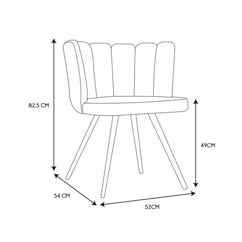 Chaise Ariel Bouclette Blanc