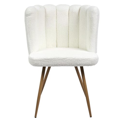 Chaise Ariel Bouclette Blanc