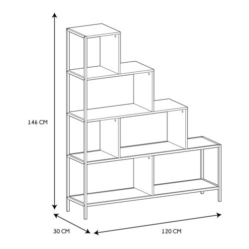 Etagère Escalier 6 Cases Métal Edison
