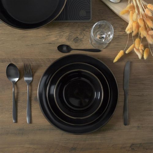 Lot De 6 Assiettes à Dessert "lounge" 20cm Noir