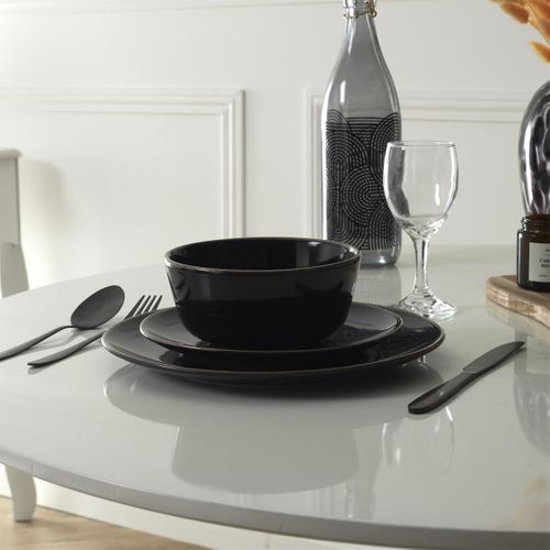 Lot De 6 Assiettes à Dessert "lounge" 20cm Noir