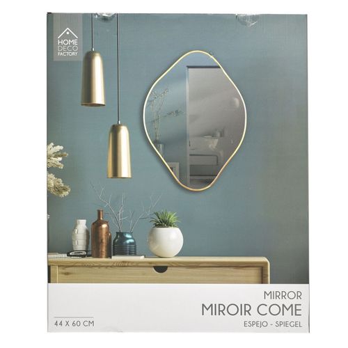 Miroir Déco "losange" 60cm doré