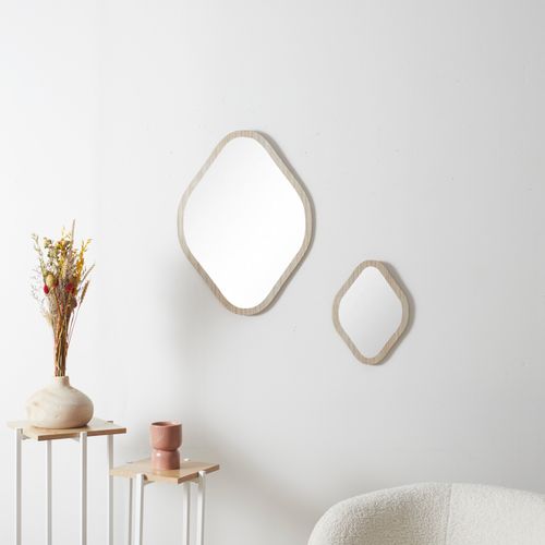 Miroir Déco Losange "elio" 34cm Naturel