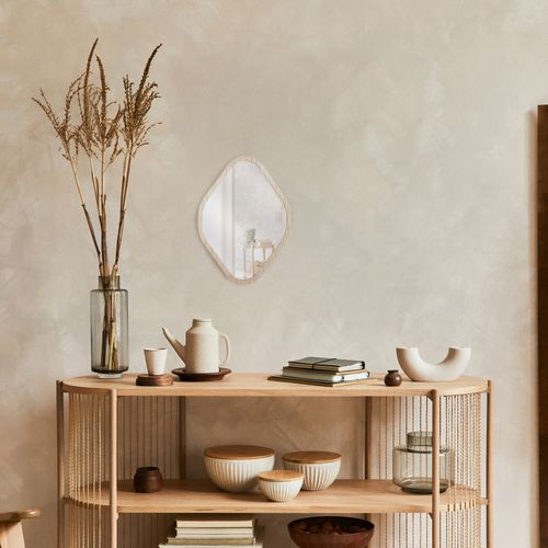 Miroir Déco Losange "elio" 34cm Naturel