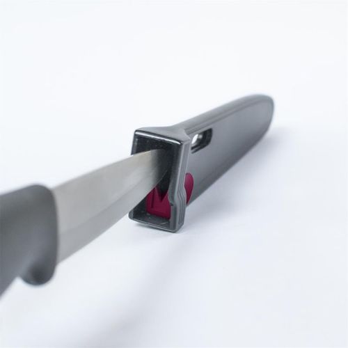 Couteau D'office Avec Aiguiseur "allure" 25cm Gris