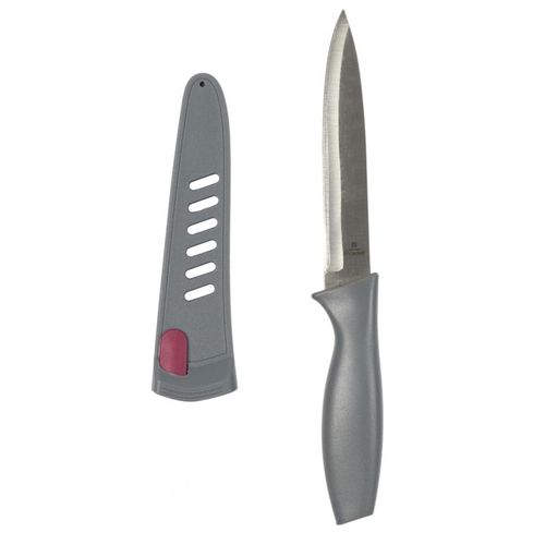 Couteau D'office Avec Aiguiseur "allure" 25cm Gris