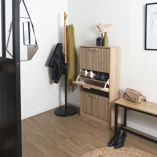 Meuble à Chaussures 3 Portes En Bois Klaus