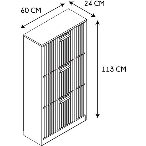 Meuble à Chaussures 3 Portes En Bois Klaus