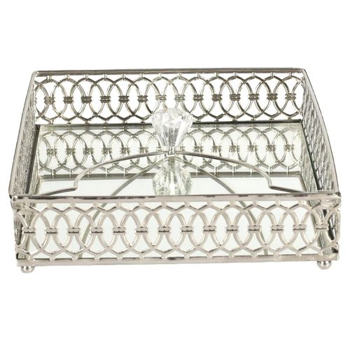 Plateau Porte-serviettes "avram" 16cm Argent