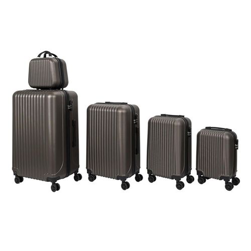 Lot De 4 Valises et Vanity "tokyo" 100l Chocolat
