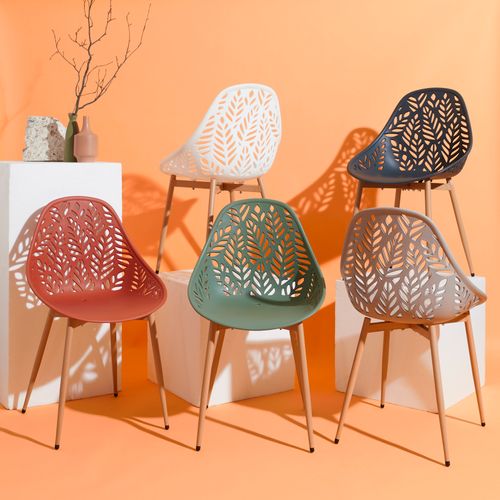 Lot De 4 Chaises De Jardin "lucena" 83cm Gris