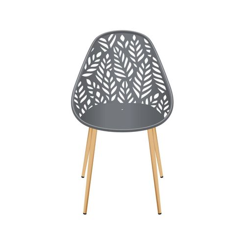 Lot De 4 Chaises De Jardin "lucena" 83cm Gris