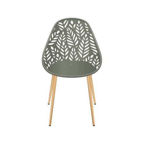 Lot De 4 Chaises De Jardin "lucena" 83cm Vert Olive