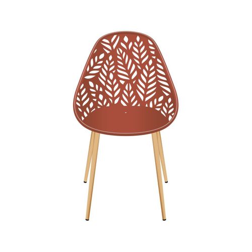 Lot De 4 Chaises De Jardin "lucena" 83cm Terracotta