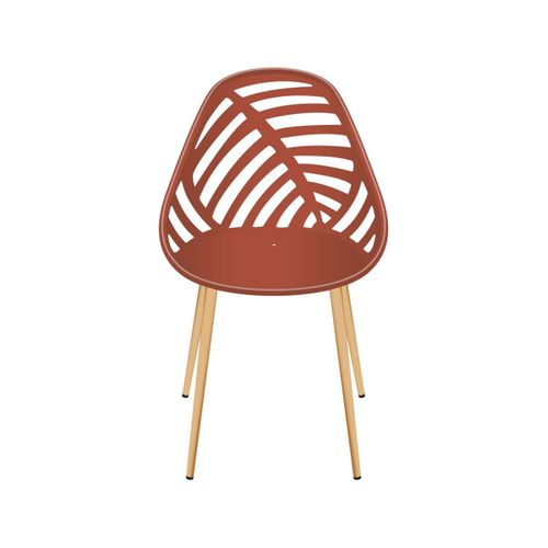 Lot De 4 Chaises De Jardin "alameda" 83cm Terracotta