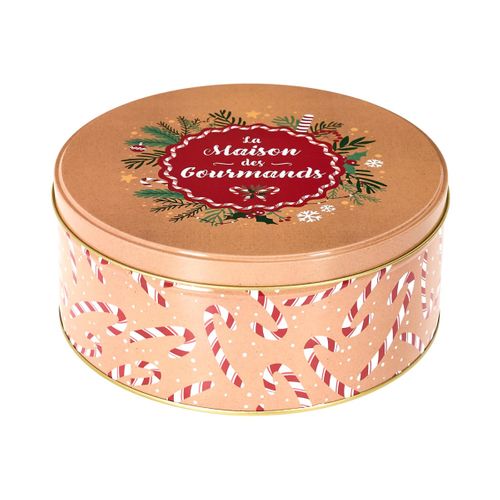 Lot De 3 Boîtes En Métal "noël Magique" 25cm Rouge