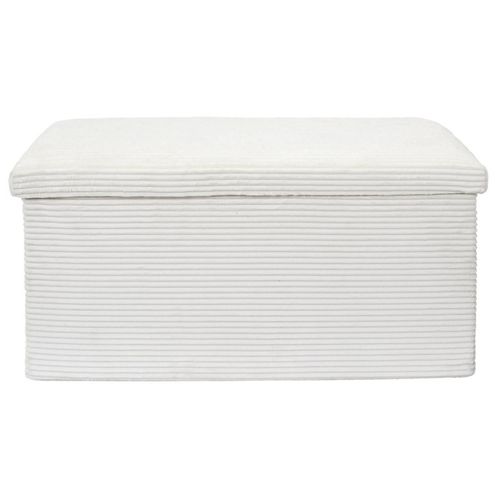 Coffre Banc Pliable En Velours Côtelé Scott Beige
