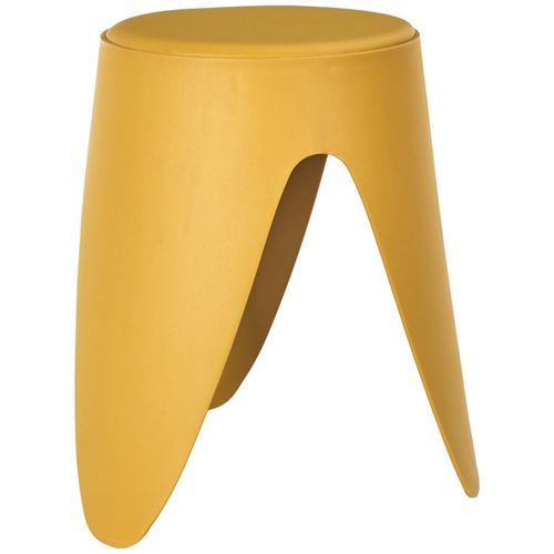 Lot De 6 Tabourets Empilables "eve" 46cm Jaune Moutarde