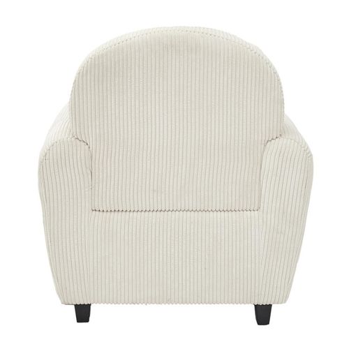 Fauteuil Club Côtelé "scott" 89cm Beige