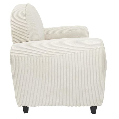 Fauteuil Club Côtelé "scott" 89cm Beige