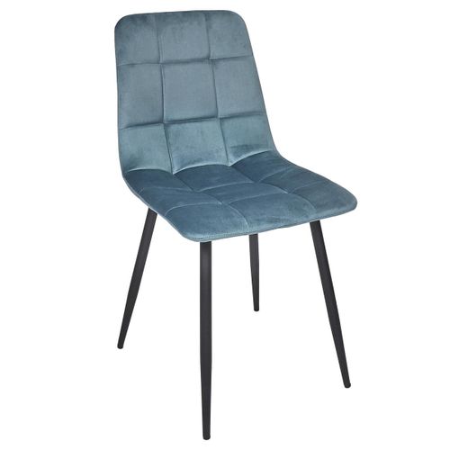 Lot De 4 Chaises "mateo" 88cm Bleu Canard