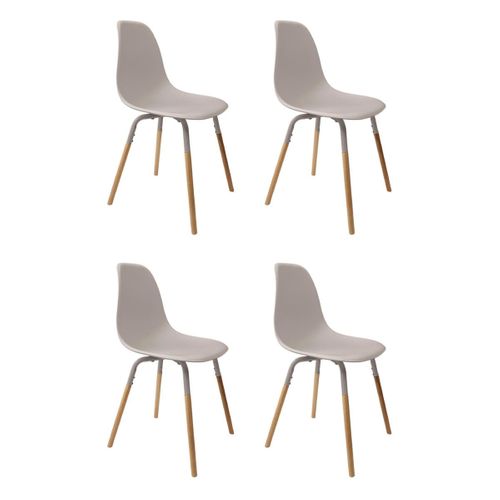 Lot De 4 Chaises "phenix" 85cm Taupe