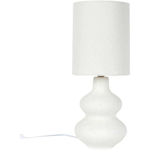 Lampe En Céramique Abat-jour En Lin 20 X 50 Cm