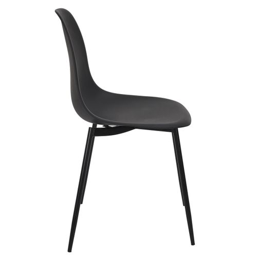 Lot De 6 Chaises "gustav" 87cm Noir
