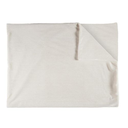 Plaid En Flanelle "grosse Côtes" 120x150cm Blanc