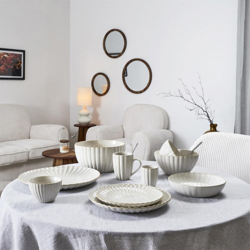 Assiette De Présentation "vlora" 32cm Beige