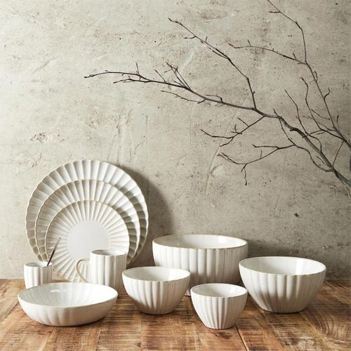 Lot De 6 Bols En Céramique "vlora" 14cm Beige