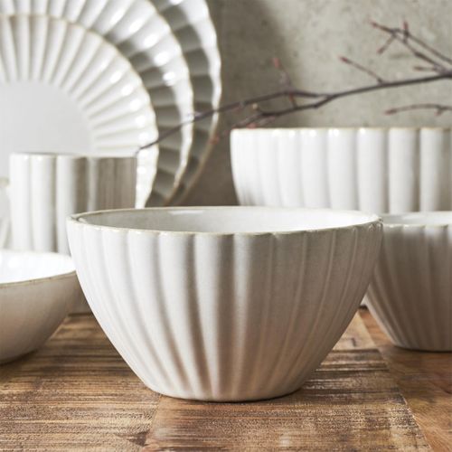 Lot De 6 Bols En Céramique "vlora" 14cm Beige