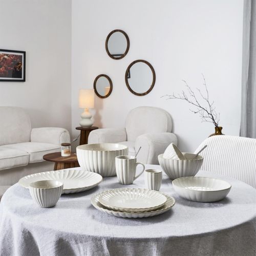 Lot De 6 Bols En Céramique "vlora" 14cm Beige