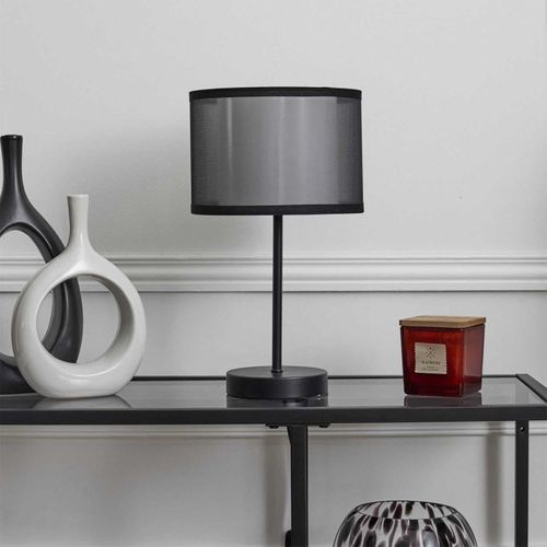 Lampe à Poser En Métal "double" 31cm Noir