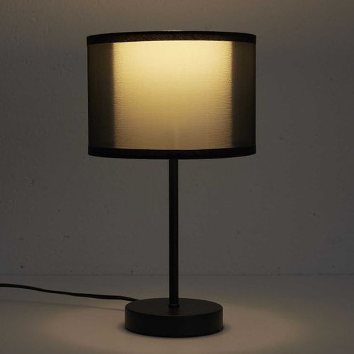 Lampe à Poser En Métal "double" 31cm Noir