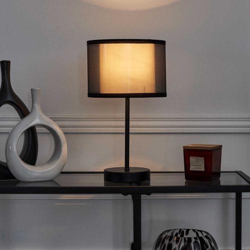 Lampe à Poser En Métal "double" 31cm Noir