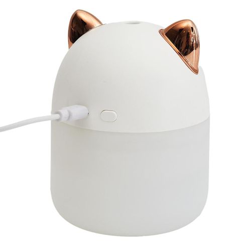 Diffuseur De Parfum LED "chat" 200ml Blanc