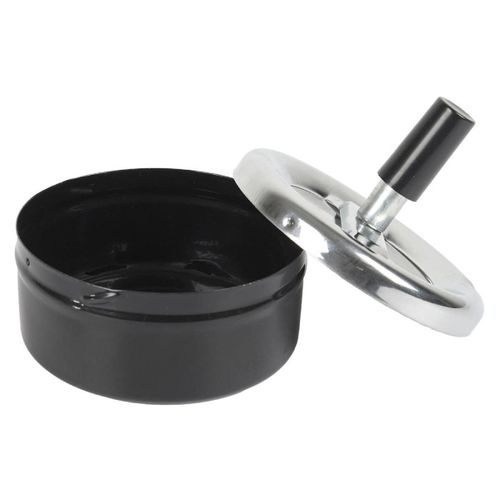 Cendrier Poussoir En Métal "fun" 9cm Noir