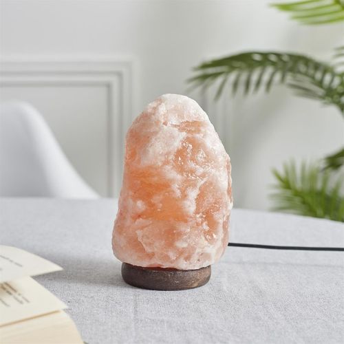 Lampe De Sel à Poser "pierre" 17cm Rose