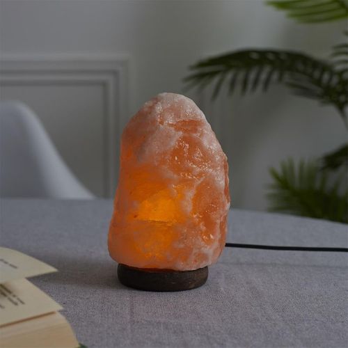 Lampe De Sel à Poser "pierre" 17cm Rose