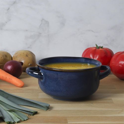 Lot De 6 Bols à Soupe "au Grès Du Temps" 14cm Bleu