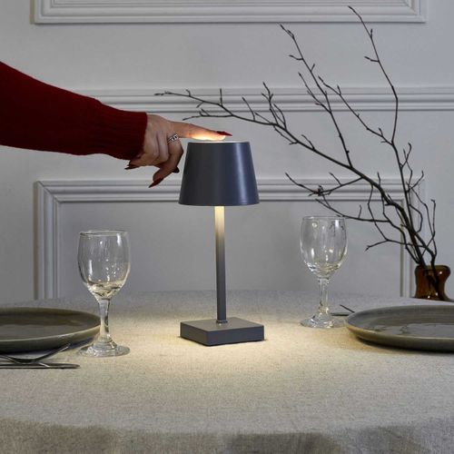 Lampe à Poser Tactile "led" 26cm Gris
