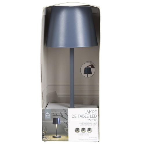 Lampe à Poser Tactile "led" 26cm Gris