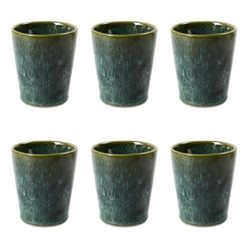 Lot De 6 Tasses à Café "elia" 9cl Vert