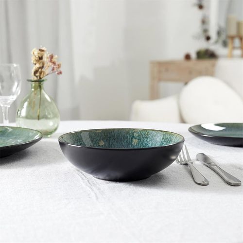 Lot De 6 Assiettes à Soupe "elia" 18cm Vert