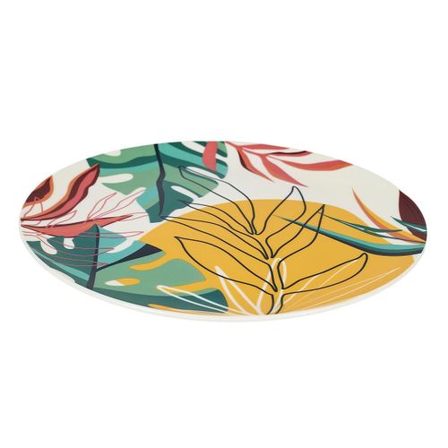 Lot De 6 Assiettes Réutilisables "paradis Exotique" 26cm Multicolore