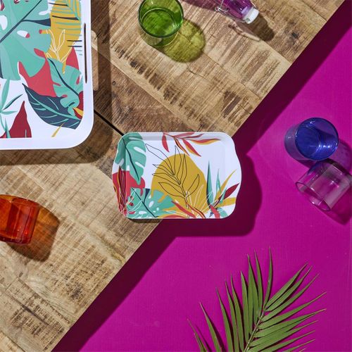 Plateau De Service "paradis Exotique" 21cm Multicolore