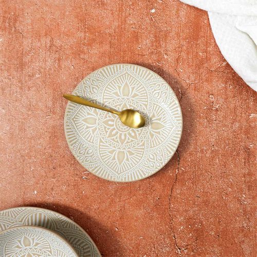 Lot De 6 Assiettes à Dessert "sahara" 19cm Beige